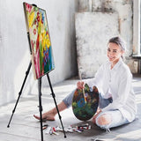 Art Easel Stand for Painting Canvases - 66-Inch Adjustable Metal for Adults Tabletop & Outdoor Use