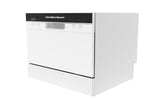 HAMILTON BEACH Counter Top Dishwasher, 6 Place Settings, Portable, White
