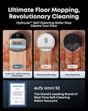 eufy Omni S2 Robot Vacuum and Mop Combo, 99.99% Germ Removal | HydroJet™ 2.0 Real-Time Self-Cleaning
