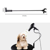 FOUUA Dog Hair Dryer Stand, Pet Grooming Table Hair Dryer Holder, Hands Free Blow Dryer Holder, 360 Degrees Rotatable Lazy Hair Dryer Stand with Adjustable Clamp Mount for Dog Cat Grooming