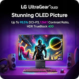 LG 27GX790A-B 27-inch Ultragear OLED Gaming Monitor QHD 1440p 480Hz, 0.03ms