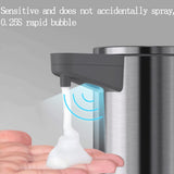 SUREK Simple Stainless Steel soap Dispenser Automatic Liquid Soap Dispenser Countertop 300 ml(10.6 oz) Rechargeable Touch-Free Easy to use