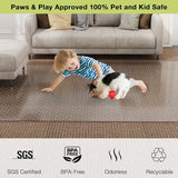 2 Packs 32" x 48"Heavy Duty Clear Office Chair Mat for Thick Carpet,Durable Plastic Under-Desk Carpet Protector