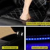 A Ainehome Living Room Furniture Power Recliner Sofa, Breathing Leather Power Reclining Sofa Set