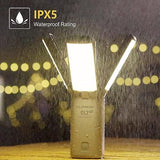 KLARUS CL2 Rechargeable Camping Lantern, 750LM 7 Light Modes Waterproof Foldable Tent Light with 14,000mAh Power Supply for Emergency, Camping, Beach, Travel, Power Outages - White