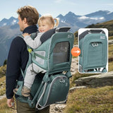 Wipha Baby Backpack Carrier - Lightweight Toddler Hiking Backpack Carrier, Adjustable Baby Carrier with Sunshade, Breathable Design, Large Storage, Travel & Camping (Green)