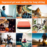 Wiesumirt Innovative Gel Seat Cushion for Long Sitting, Large and Thick, Seat Cushion for Back, Sciatica (Orange)