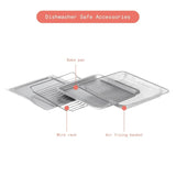 Air Fryer Toaster Oven 15L, 9-Slice Infrared Convection Countertop Oven, 10-in-1 Air Fry, Toast, Bake & Broil, Stainless Steel Design