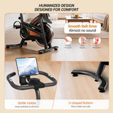 CURSOR FITNESS Exercise Bike, Brake Pad Stationary Bike for Home with Exclusive App, Stationary Bikes for Home with 300 lb Weight