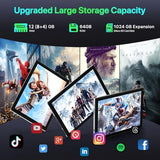 2026 Android Tablet with Gemini AI, 12GB+64GB+1TB Expand, 10.2inch Tablet