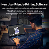 DXZ A3 DTF Printer with Shaker Oven & Air Purifier, High-Speed F1080 Printhead, 24/7 Auto-Maintenance, 4.5” LED Multi-Function Touch Screen, 13'' Apparel T-Shirt Printing Machine