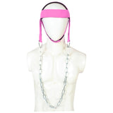 Neck Harness for Weight Training Head Harness for Neck Exerciser with Heavy Duty Steel Chain Increases Neck Core Strength and Supports Neck Trainer for Home and Gym ChoCho Track