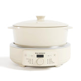 MAGNIFIQUE Slow Cooker, 4.5 Quart 8-in-1 Clay Pot Multi-Cooker, Non-Toxic Slow Cooker with Removable Clay Pot, for Rice, Pasta, Steam & Proof, Nonstick, Oven Safe Pot to 500°F, Oatmeal