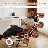 Sweetcrispy Executive Home Office Desk Chair - Ergonomic Big Tall High Back