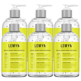 Lemyn Organics Medical‑Grade Hand Sanitizer Gel – 97 % Organic | 70 % USP Ethyl Alcohol | Moisturizing Aloe + Hyaluronic Acid | Freshly Made in USA | 12oz Bottle with Pump (PACK OF 6)