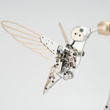 3D Metal Puzzle for Adults, Mechanical Hummingbird Metal Model Building Kit, DIY Assembly Dynamic Bionic Bird 3D Puzzle Jigsaw Animal Brain Teaser Decor Gift, Semi-Finished
