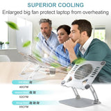 Laptop Cooling Stand with 3 Speed Fan, Adjustable Height Laptop Stand for Desk