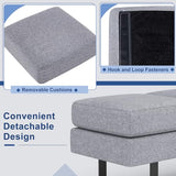Waiting Room Chairs, Guest Chair with 660 Lbs Weight Capacity, 3 Seats Upholstered Reception Bench for Office