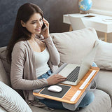 Totnz Lap Desk, Home Office Laptop Desk Fits up to 17 inches with Mouse Pad, Wrist Pad, Tablet