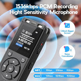 Tonfarb 64GB Digital Voice Recorder with Playback,Audio Recording Device for Lectures Meeting/Classes/Interviews,Tape Recorder with Voice Activated,Password,Noise Reduction,A-B Repeat,MP3 Player Etc