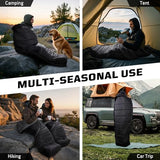Mummy Sleeping Bag for Adults, 25℉-36℉ Cold Weather Backpacking Sleeping Bag, Lightweight 3-4 Season Winter Camp Bag with Adjustable Hood & Compression Sack, Machine Washable