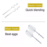 ZYBB Hand Mixer Electric with Cord & Attachments and 4 Stainless Steel Accessories, Handheld Mixer for Whipping Mixing Cookies, Cakes, Dough