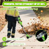 Leaf Blower Cordless, 40V Electric Leaf Blower Cordless with 2 Batteries, Adjustable 300° Multi-Angle Rotation Nozzle 3 Speed Modes 500CFM/180MPH for Lawn Care, Patio, Dust, Leaves, Yard, Car, Gutter