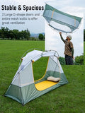 iClimb Ultralight 4 Season Solo Tent Waterproof with Snow Skirt Rainfly, Ground/Off The Ground Tent for Backpacking Camping Hiking Trekking Mountaineering (Green)