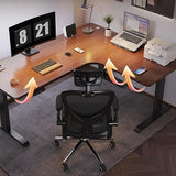 SABALON Office Desk Corner L-Shaped Smart Electric Lift Table for Gamers, Office