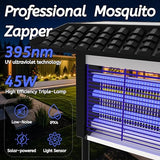 ZETAWALE Solar Bug Zapper Outdoor Mosquitos Zapper Solar Powered Bug Zapper Outdoor Camping Fly Control for 4000 sq.ft Waterproof Fly Killer Solar Mosquito Zapper for Garden Lawn and Back Yard
