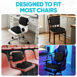 FORTEM Seat Cushion, Office Chair Cushion, Lumbar Support Pillow for Office Chair, Memory Foam Sciatica