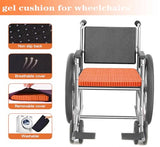 Wiesumirt Innovative Gel Seat Cushion for Long Sitting, Large and Thick, Seat Cushion for Back, Sciatica (Orange)