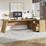Tribesigns 78" L-Shaped Executive Desk, Large Modern Office Desk