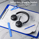 Dytole Wireless Headset with Mic for Work-Bluetooth 5.3 Headset with Microphone Noise Cancelling