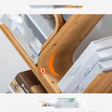 DDYYDS Tree-Shaped Bookshelf and Storage Shelf Solid Wood Floor Multi-Layer Narrow Bookcase Wall