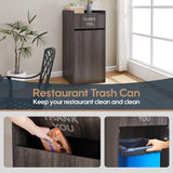 Trash Can Cabinet, Commercial Trash Cans 40 Gallon Wooden Trash Can and Garbage Receptacle with Tray Holder