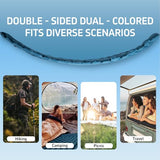 QEZER Ultralight Backpacking Sleeping Pad for Camping, with Inflatable Neck Camping Pillow, Lightweight Inflatable Sleeping Pad for Adults, Portable for Hiking, Car Travel - Durable & Comfortable