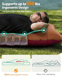 LLUAII Camping Sleeping Pad,5.9 Inch Thick Camping Mat with Built in Pillow and Foot Pump,Self Inflating Sleeping Pad for Camping Backpacking（Green