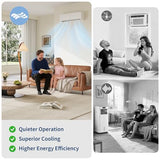 Ultra-Quiet 42dB |12000 BTU 19 SEER Ductless Mini-Split Air Conditioner Heat Pump | 3-in-1 Cooling, Heating & Dehumidifying | 230V White Inverter AC System | Includes 10ft Pre-Flared Line Set