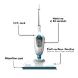 BLACK+DECKER Steam Mop, White (HSM13E1) BLACK+DECKER