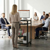 tonchean AV Presentation Cart with Keyboard Tray for Video Projector Computer Printers,