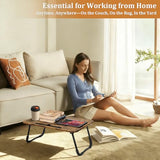 Lap Desk Foldable Laptop Table Portable Bed Tray Desk with Holders for Cup and Tablet