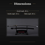Four Winds Katana, 1045 Carbon Steel Hand Forged Full Tang Japanese Sword
