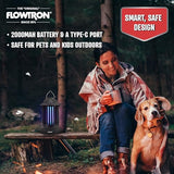 Flowtron Bug Zapper Lantern | 2-in-1 Electric Mosquito Killer & LED Camping Lantern, 2150 Sq Ft Coverage, 2000mAh Rechargeable Battery, Self-Cleaning Bug Zapper for Patio Outdoor & Indoor Use