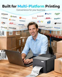 Industrial Thermal Label Printer, 6IPS High-Speed 4.4'' Max Width, USB/Ethernet