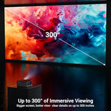 HAPPRUN 2000 ANSI 4K Decoding Projector with WiFi and Bluetooth, Auto Focus