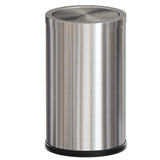 LEASYLIFE 4.8GALStainless Steel Bathroom Trash Can with Lid, Silver Trash Can with Flipping Lid, Garbage cans for Kitchen，Living Room,Dental Office，Hotel,Guest Room(4.7gal-Silver)
