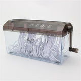 BUXGWLCH Household Mini A4 Paper Shredder Daily Financial Bill Hand-cranked Portable