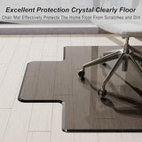 Office Chair Mat with Lip for Carpet or Hardwood Floor Crystal Grey 36" x 48" Smooth Glide and Easy Roll On/Off