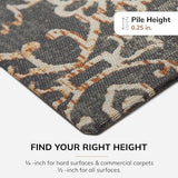 Anji Mountain Rug'd Office Chair Mat for Carpet & Hardwood Floor - Jacquard Woven Top, Anti-Slip Backing (40 x 54)